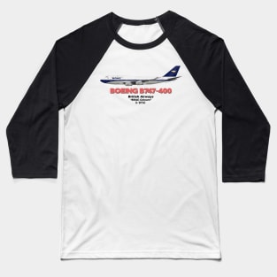 Boeing B747-400 - British Airways "BOAC Colours" Baseball T-Shirt